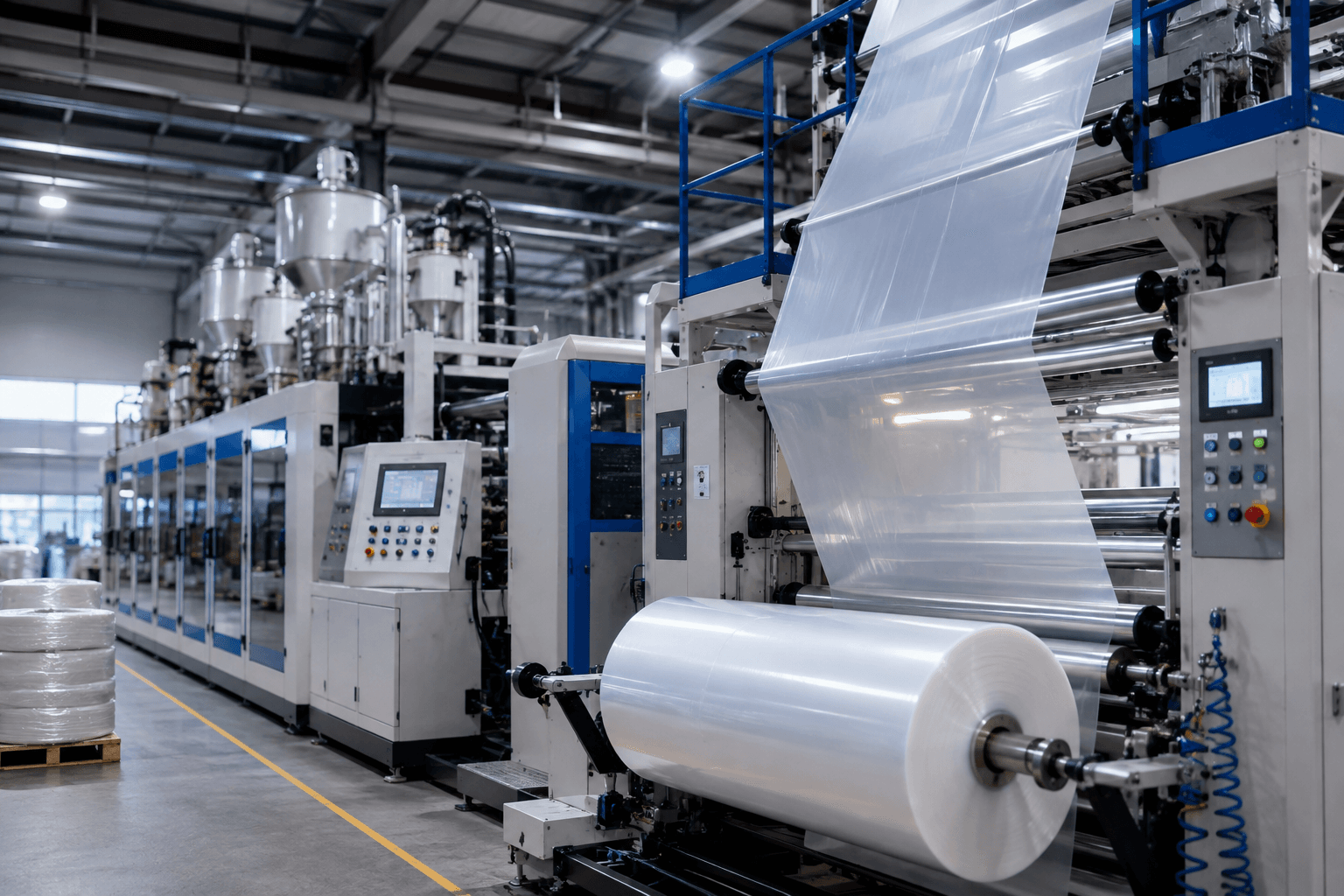 Blown film extrusion process