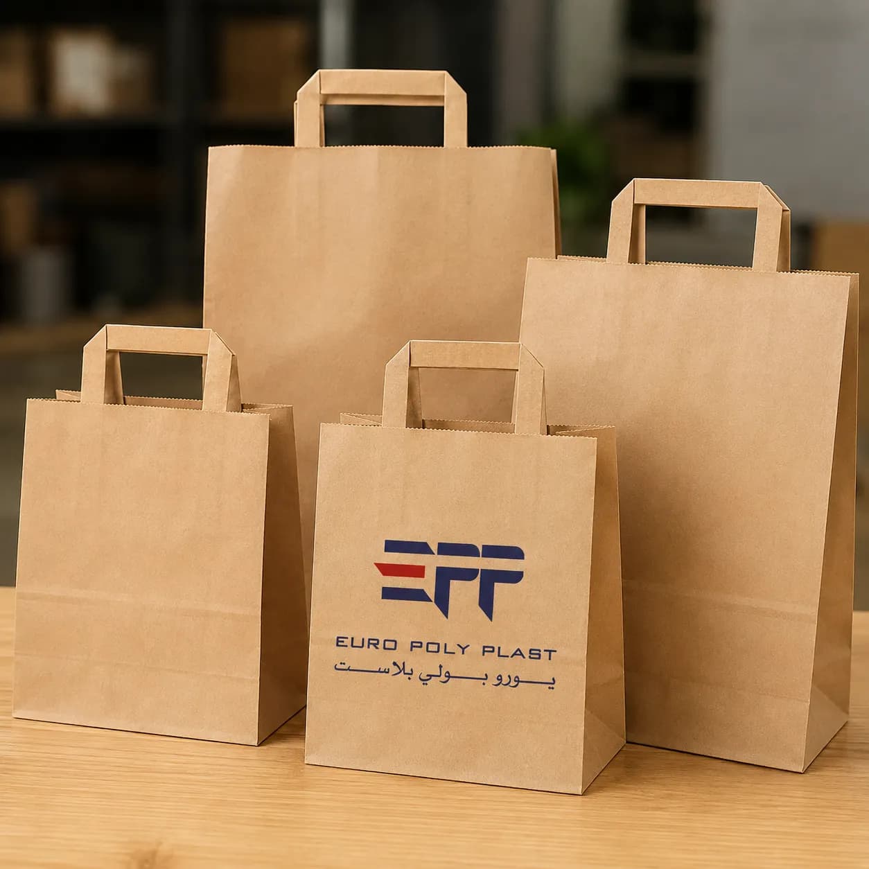 Flat-Handle Paper Bags